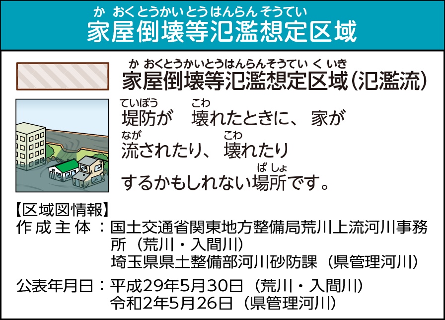 家屋倒壊等氾濫想定区域(かおくとうかいとうはんらんそうていくいき)（氾濫流）