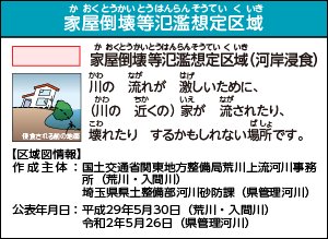 家屋倒壊等氾濫想定区域(かおくとうかいとうはんらんそうていくいき)（河岸浸食）