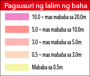 Pagsusuri ng lalim ng baha